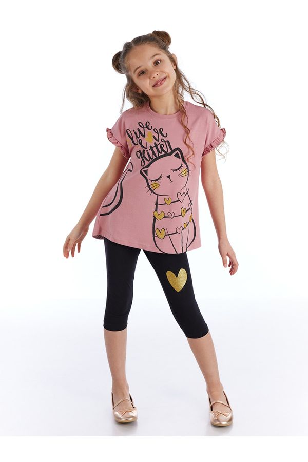 mshb&g mshb&g Love Cat Girl Child T-shirt Tights Set