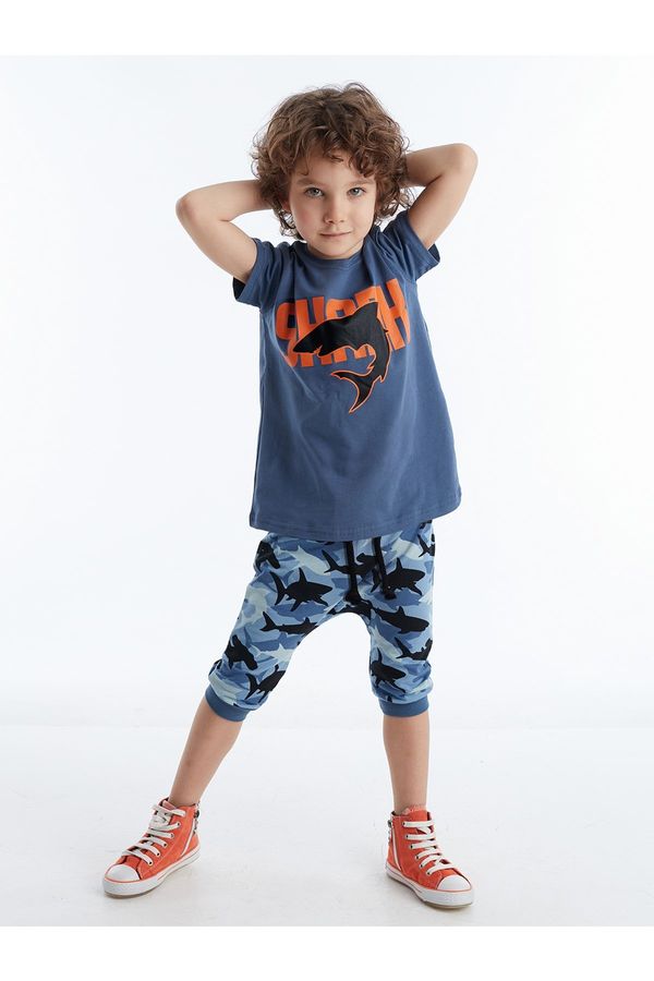 mshb&g mshb&g Shark Camo Boy's T-shirt Capri Shorts Set