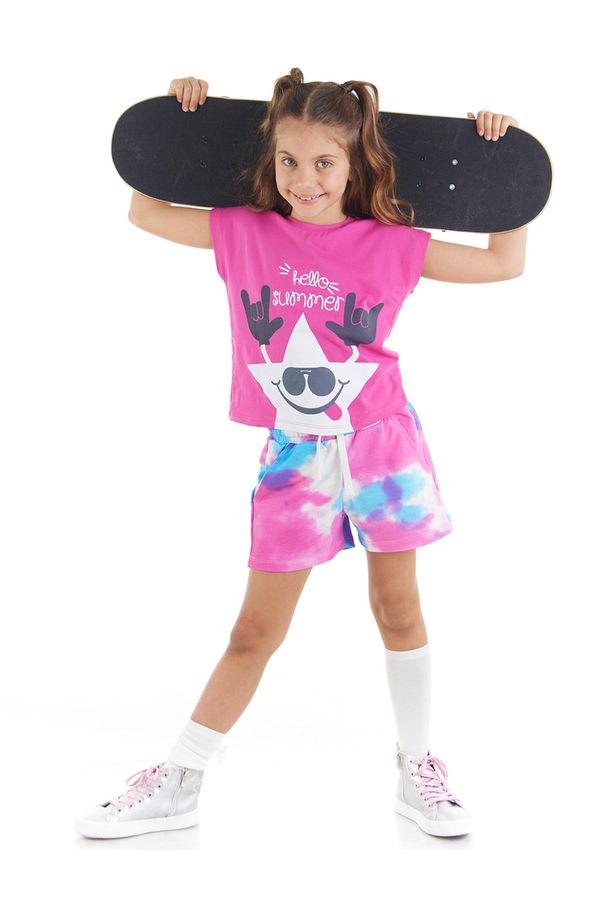 mshb&g mshb&g Starry Tie-dye Girl's T-shirt Shorts Set