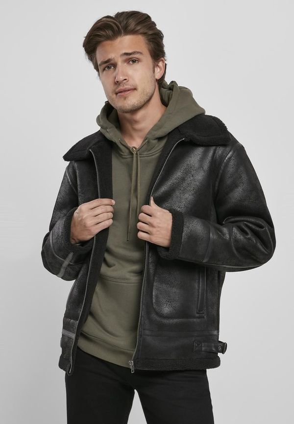 Urban Classics Muška kožna  jakna Urban Classics Shearling