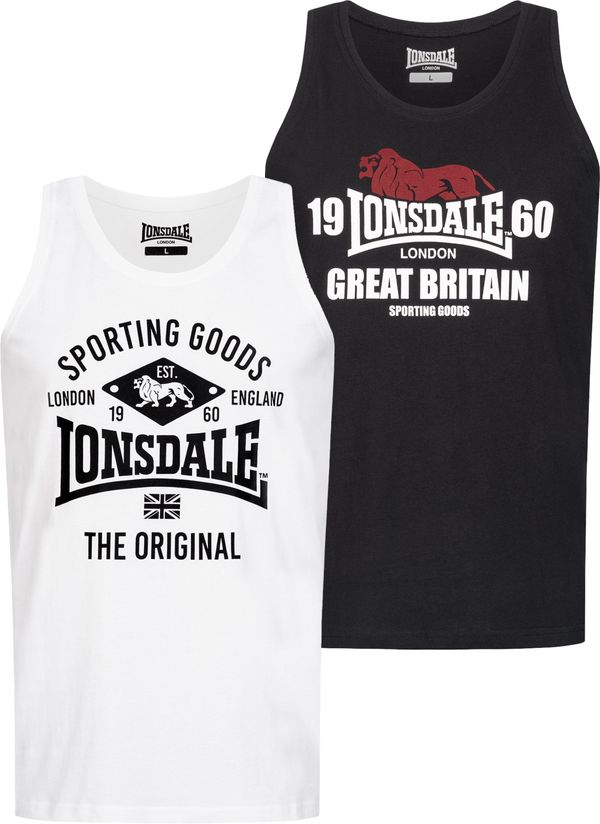Lonsdale Muška majica bez rukava Lonsdale 113976-Black/White