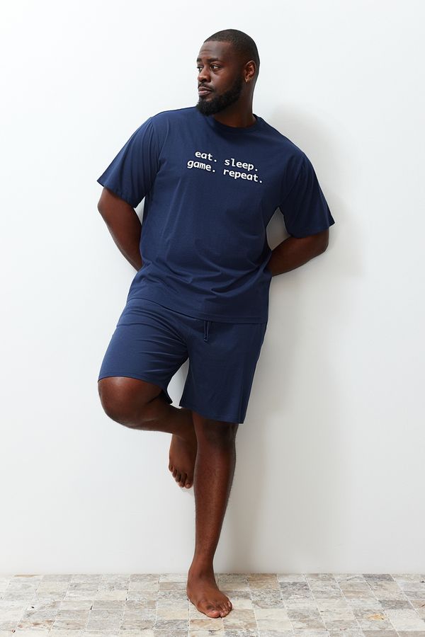 Trendyol Muška pidžama - komplet Trendyol TMNSS23PT00013/Navy blue