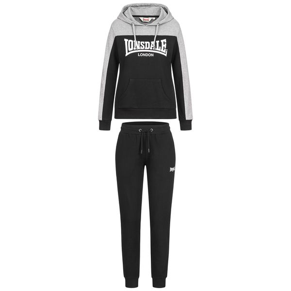 Lonsdale Muška trenerka - komplet Lonsdale 117204-Black/Grey