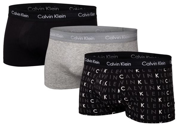Calvin Klein Muške bokserice Calvin Klein Calvin_Klein_Trunks_U2664G_YKS_3Pack_Black/Grey