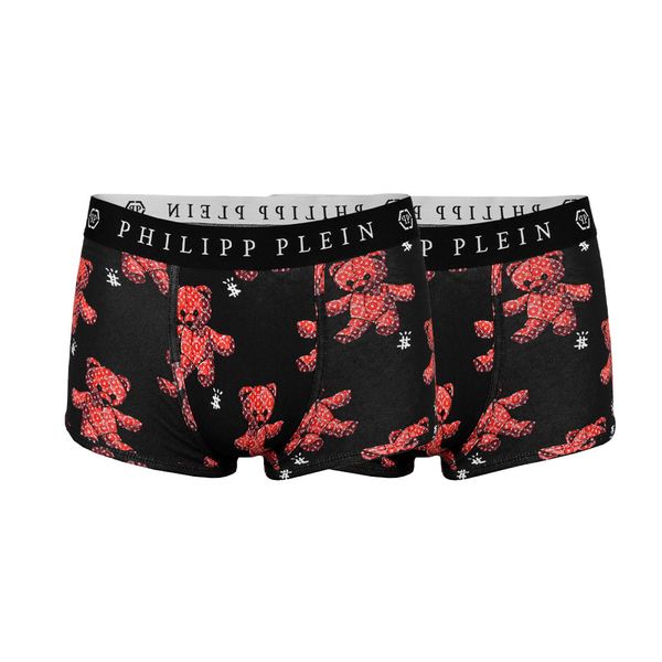 Philipp Plein Muške bokserice Philipp Plein UUPB21-99_BI-PACK_BLK-TEDDY