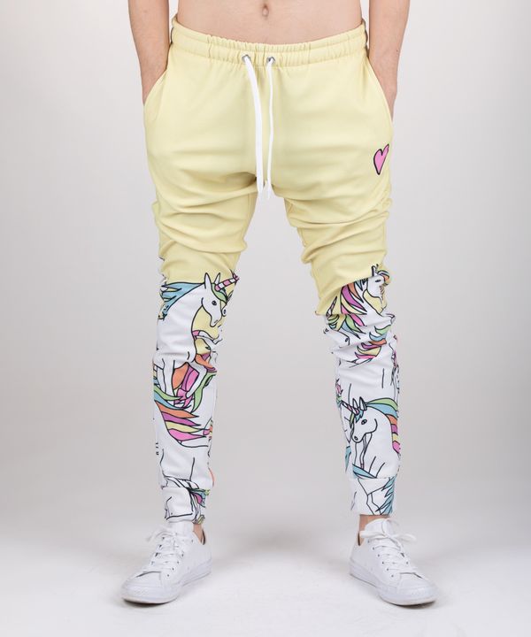 Aloha From Deer Muške trenerke Aloha From Deer Aloha_From_Deer_Unicorn_Sweatpants_SWPN-PC_AFD172_Yellow