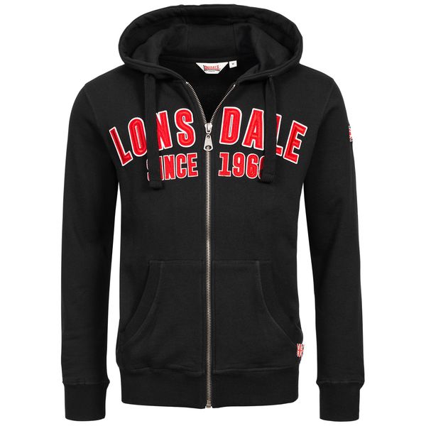 Lonsdale Muški duks Lonsdale 117141-Black/Red/White