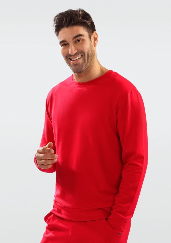 DKaren Muški džemper DKaren DKaren_Sweatshirt_Justin_Red