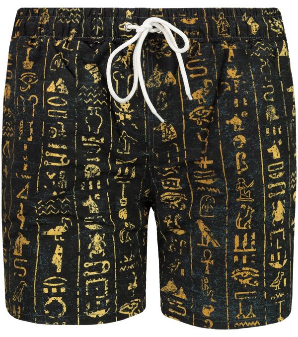 Mr. GUGU & Miss GO Muški šorts za kupanje Mr. GUGU & Miss GO Hieroglyphs
