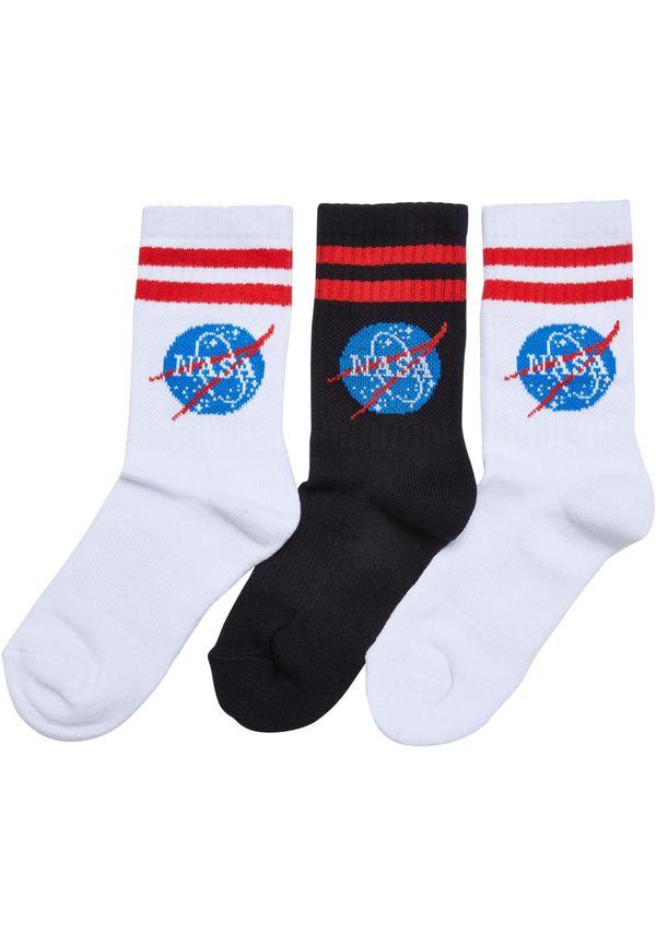 MT Accessoires NASA Insignia Kids 3-Pack Socks White/Black