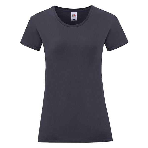 Fruit of the Loom Navy blue Iconic women's t-shirt in combed cotton Fruit of the Loom