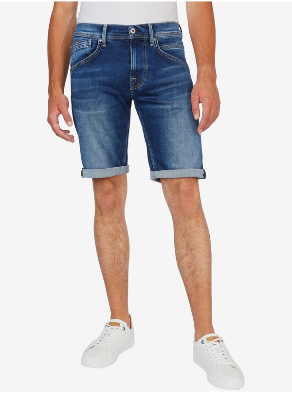Pepe Jeans Navy blue men's denim shorts Pepe Jeans Track - Men