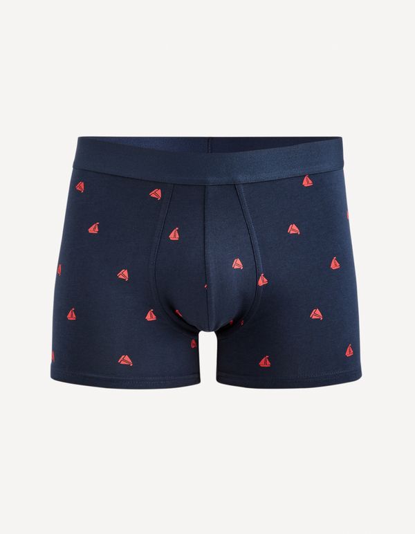 Celio Navy blue men's patterned boxers Celio Giboboat