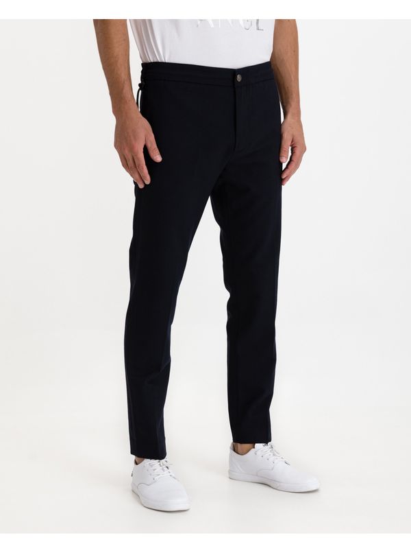 Replay Navy blue men's trousers with wool blend Replay - Men