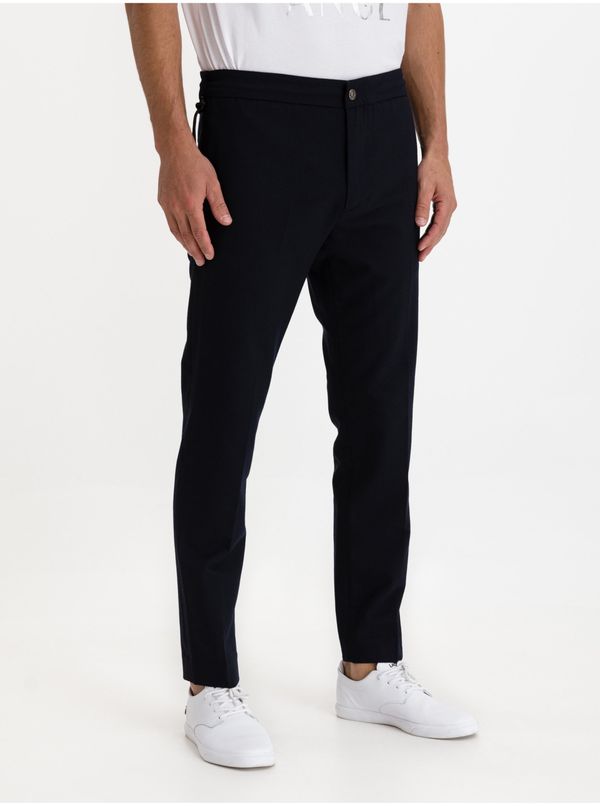 Replay Navy blue men's trousers with wool blend Replay - Men