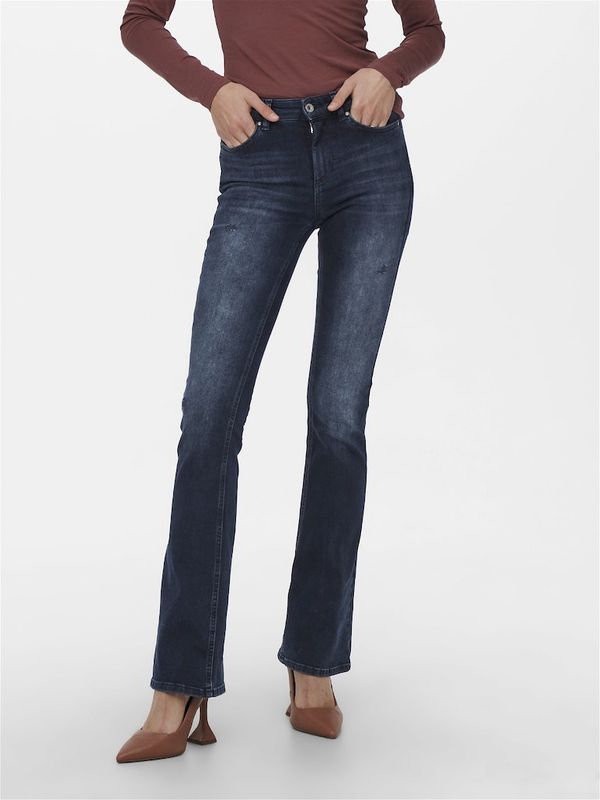 Only Navy blue women's flared fit jeans ONLY Blush