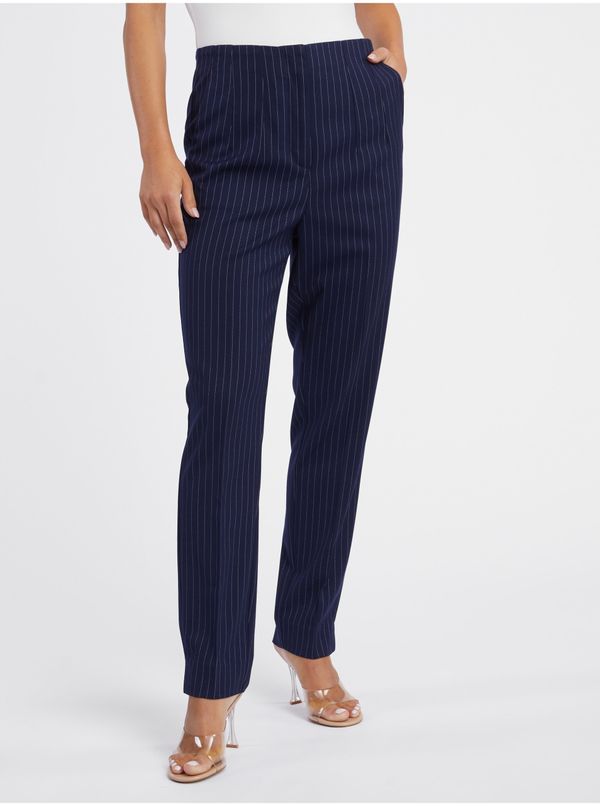 Orsay Navy blue women's striped trousers ORSAY