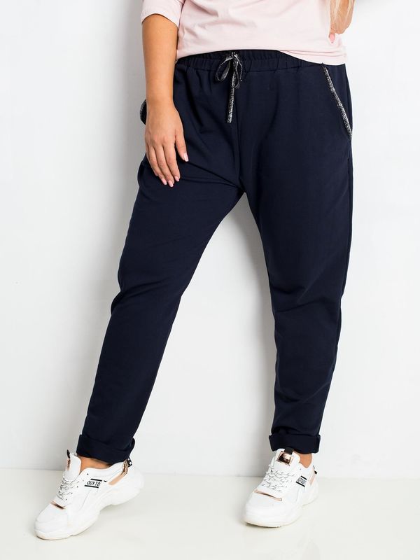 Fashionhunters Navy pants larger size from Savage