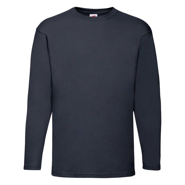 Fruit of the Loom Navy Value Men's Long Sleeve T-shirt Fruit of the Loom