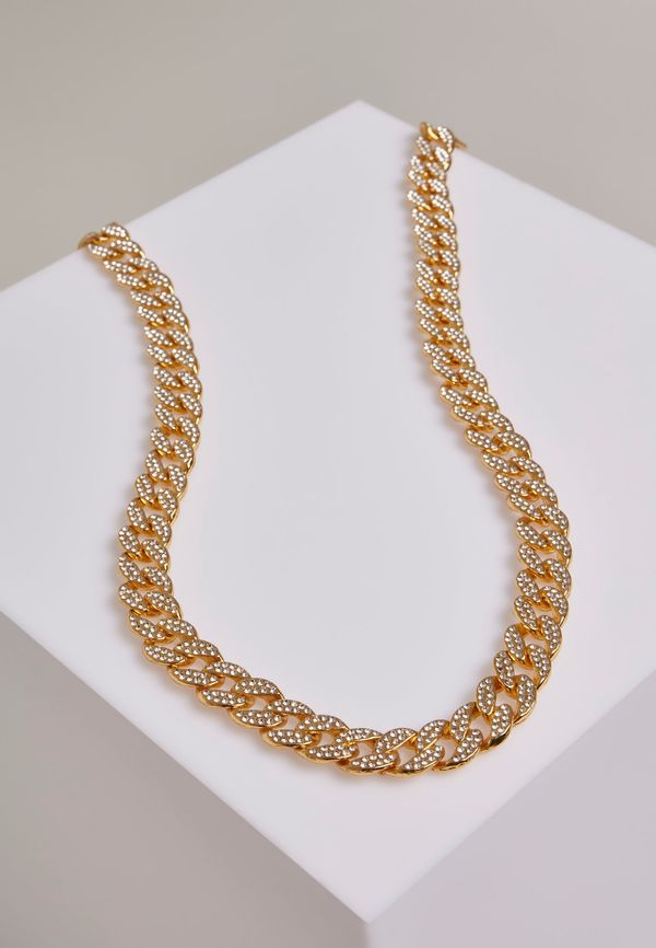 Urban Classics Necklace with rhinestones - golden colors