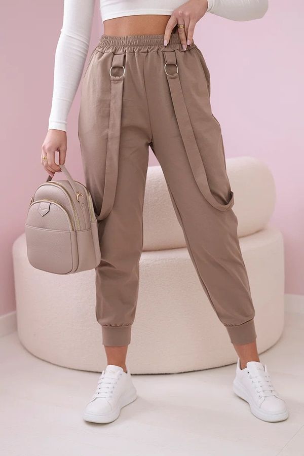 Kesi New punto trousers with decorative Camel straps