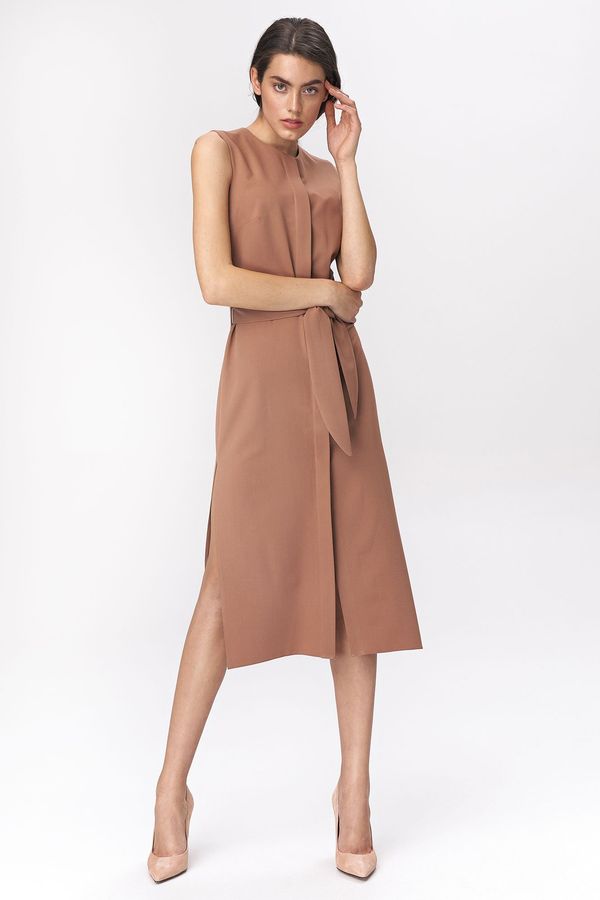 Nife Nife Woman's Dress S133 Caramel