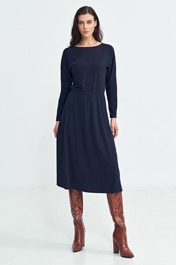 Nife Nife Woman's Dress S259 Navy Blue