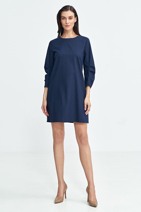 Nife Nife Woman's Dress S262 Navy Blue