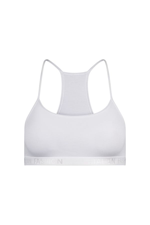 Italian Fashion Nikola girl's bra with narrow straps - white