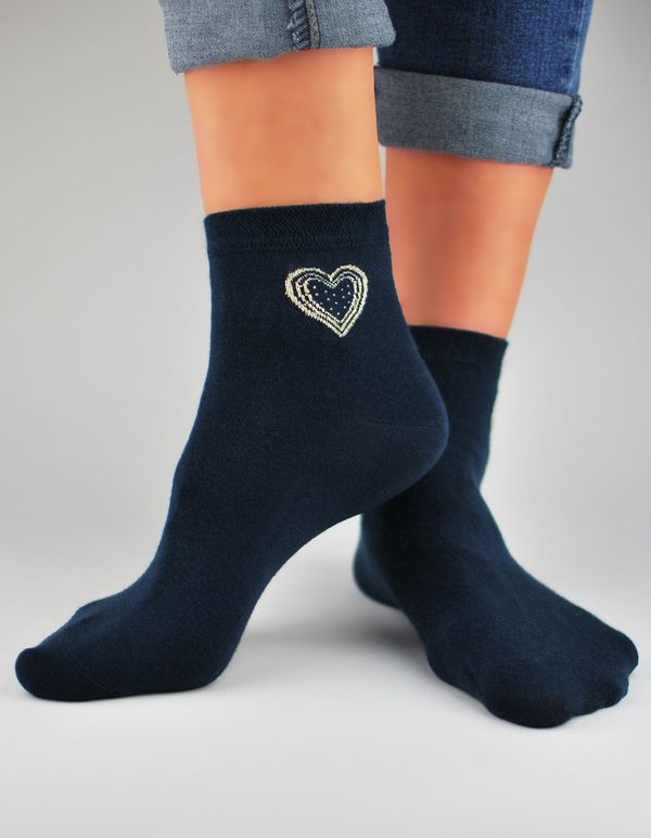 NOVITI NOVITI Woman's Socks SB027-W-01 Navy Blue