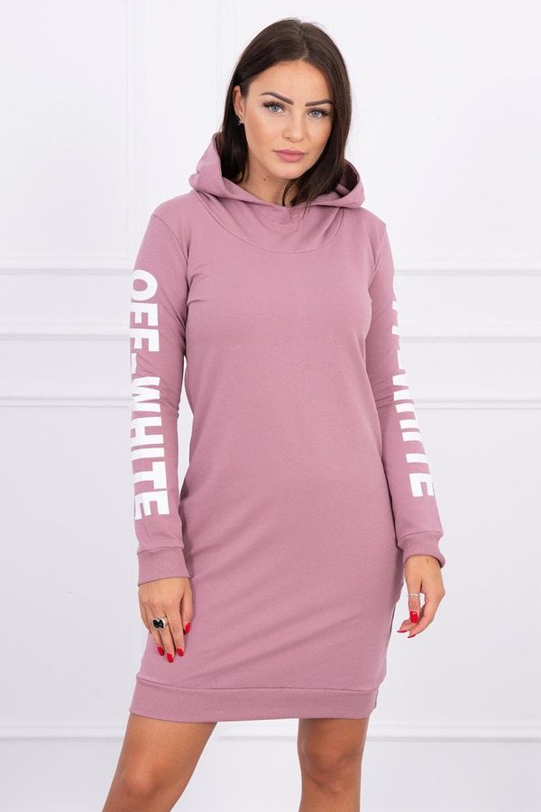 Kesi Off White Dress Dark Pink