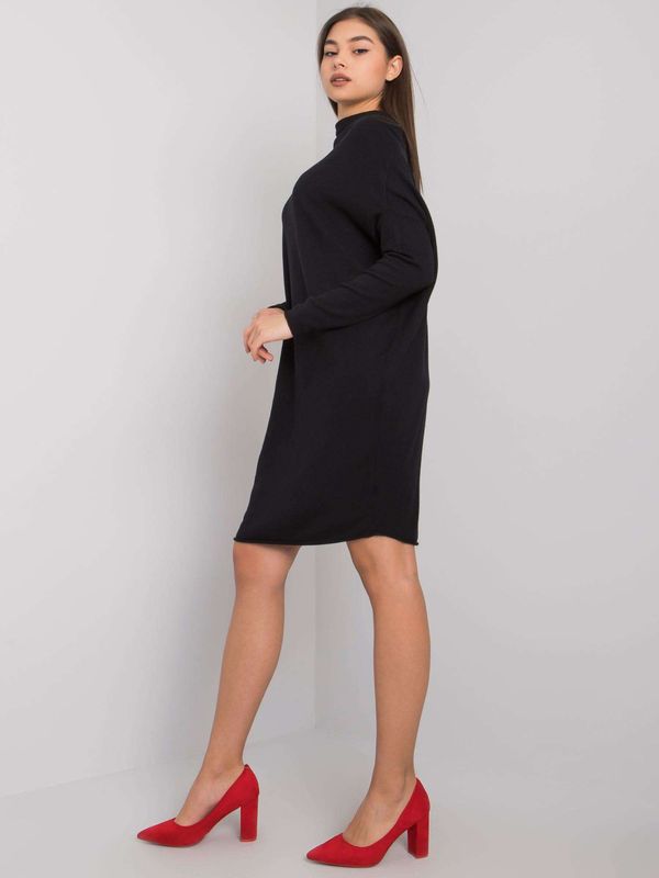 Fashionhunters OH BELLA Black knitted dress