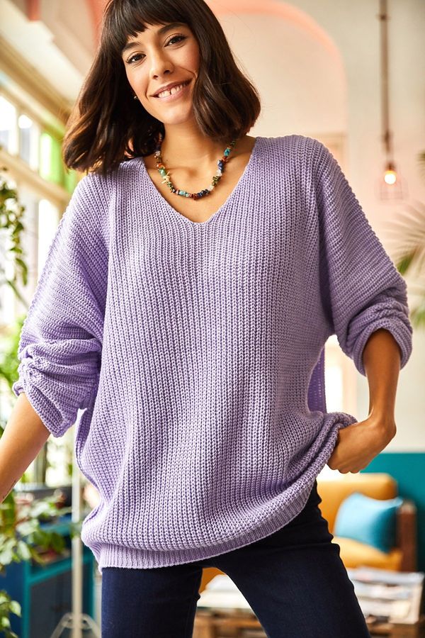 Olalook Olalook V-Neck Thessaloniki Knit Oversize Knitwear Sweater