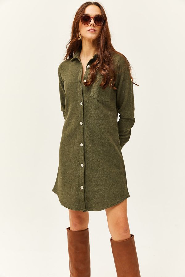 Olalook Olalook Women's Khaki Cachet Shirt Dress