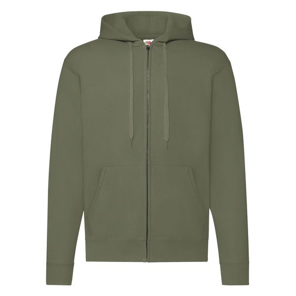 Fruit of the Loom Olive Zippered Hoodie Classic Fruit of the Loom