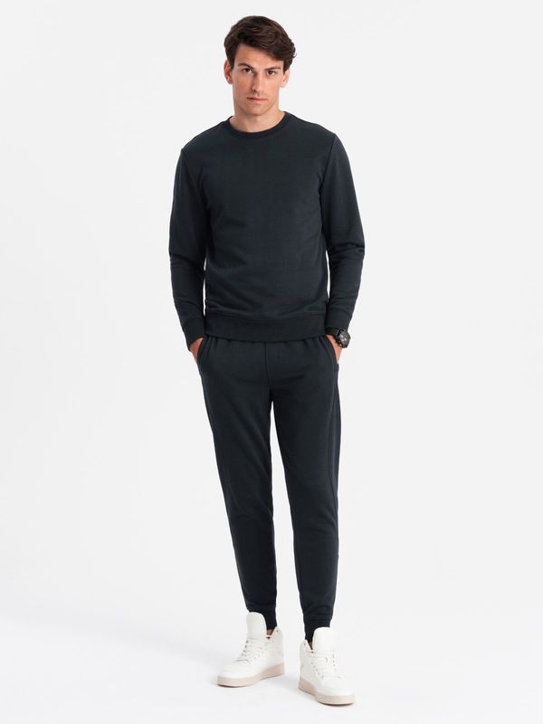 Ombre Ombre BASIC men's cotton sweatshirt set unbuttoned sweatshirt + joggers