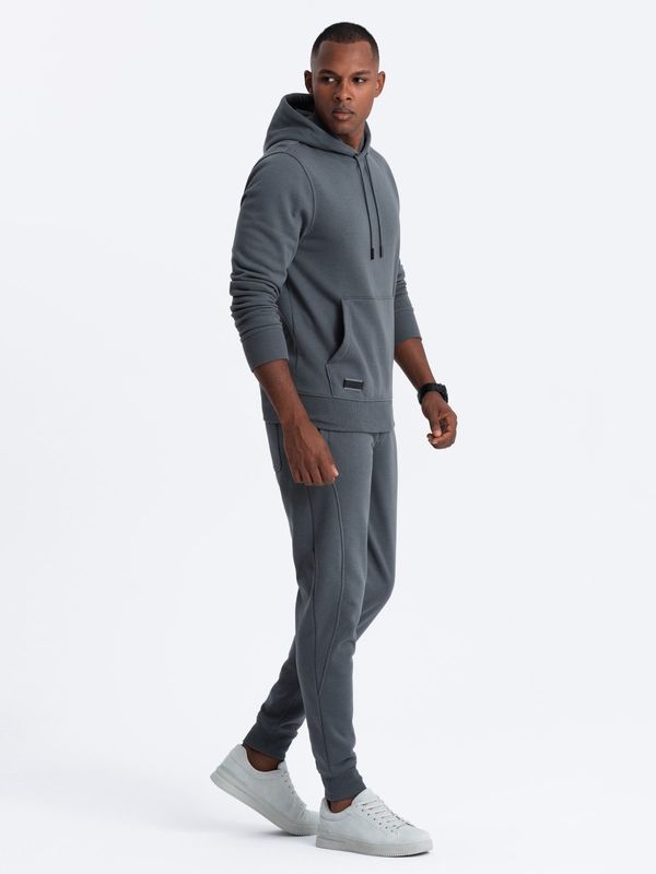 Ombre Ombre BASIC men's cotton tracksuit set kangaroo sweatshirt + joggers