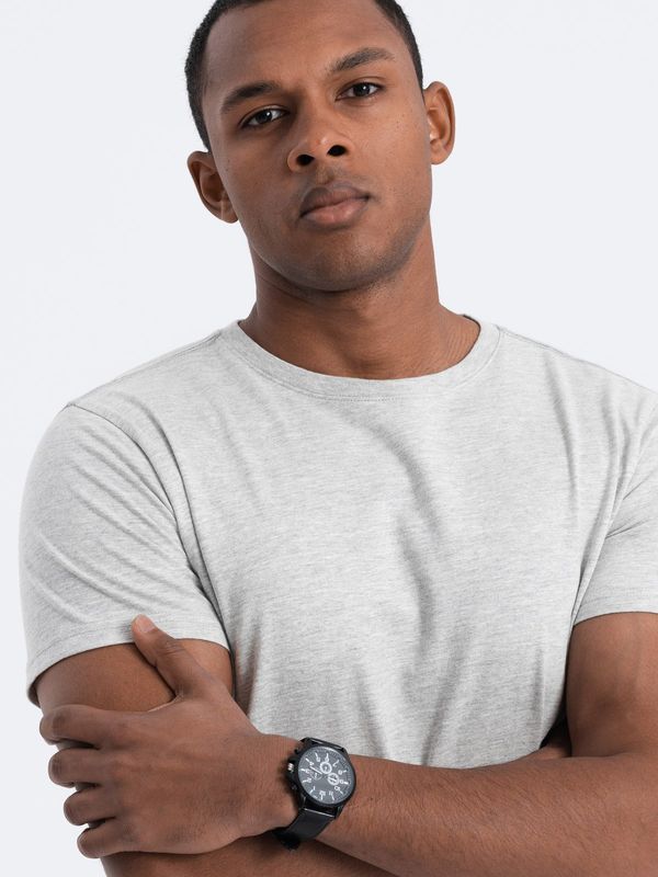 Ombre Ombre Classic BASIC men's cotton T-shirt - grey