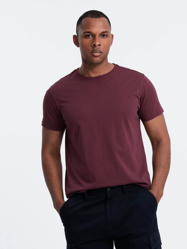 Ombre Ombre Classic BASIC men's cotton T-shirt - maroon