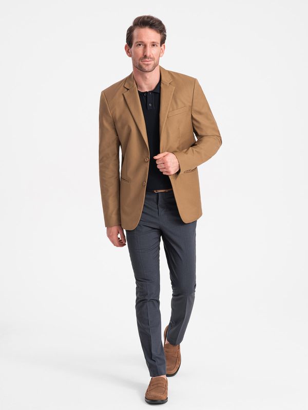 Ombre Ombre Classic men's jacket with pillowcase pocket - caramel