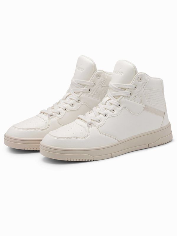 Ombre Ombre Insulated men's high top sneaker shoes - white