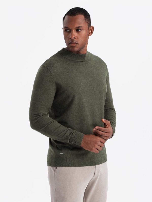 Ombre Ombre Knitted men's RELAXED FIT sweater with patterns - navy blue