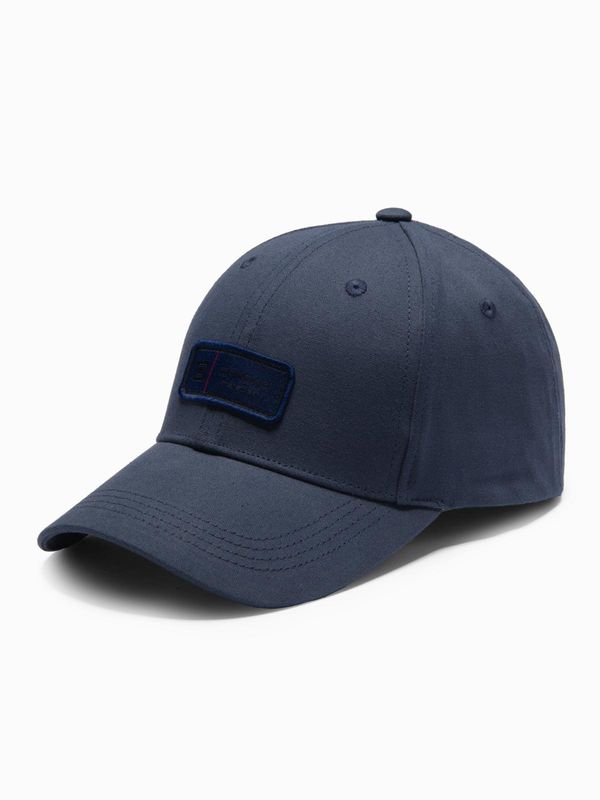 Ombre Ombre Men's baseball cap with patch - navy blue