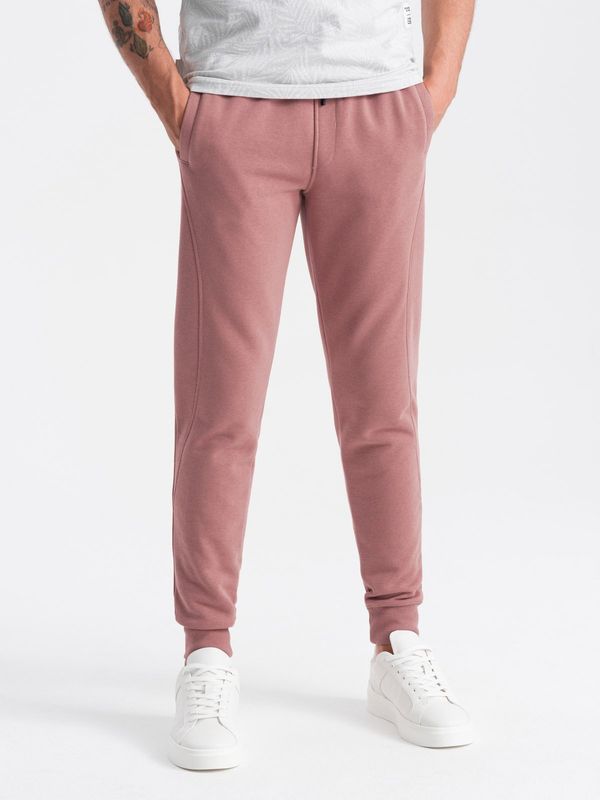 Ombre Ombre Men's BASIC cotton jogger sweatpants - dark pink