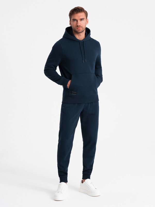 Ombre Ombre Men's BASIC cotton tracksuit set kangaroo sweatshirt + joggers