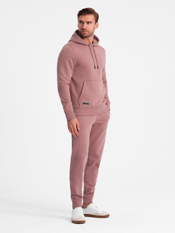 Ombre Ombre Men's BASIC cotton tracksuit set kangaroo sweatshirt + joggers