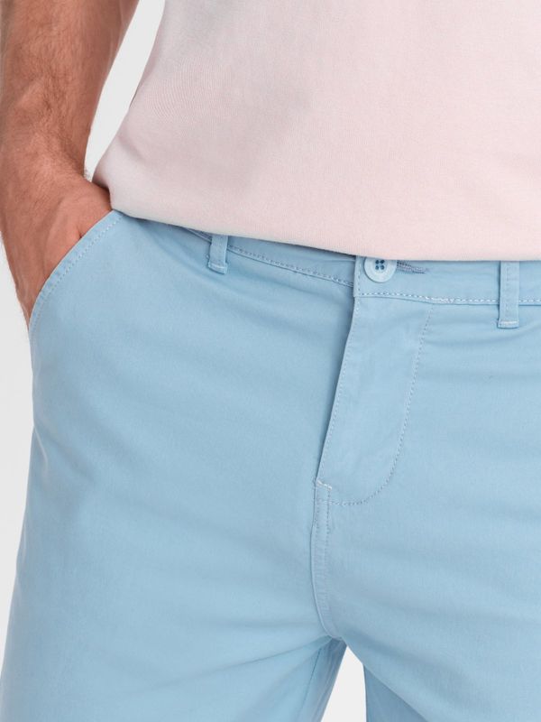 Ombre Ombre Men's chinos shorts with denim trim