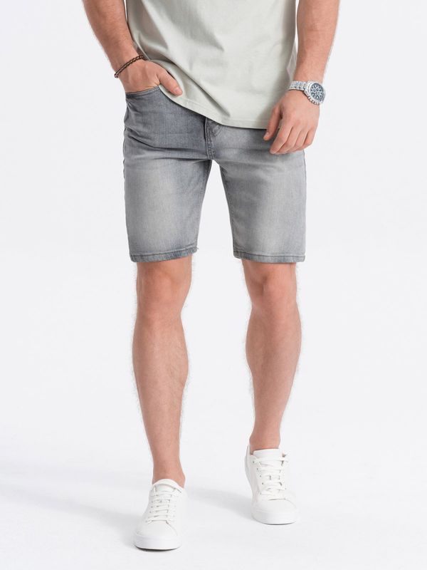 Ombre Ombre Men's denim short shorts - gray