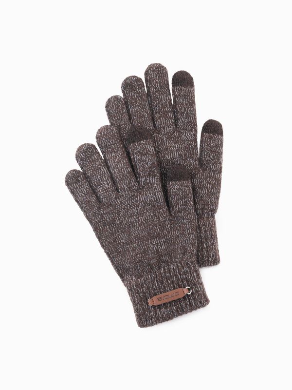 Ombre Ombre Men's elegant wool blend gloves - graphite melange