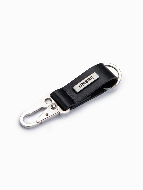 Ombre Ombre Men's key ring with snap hook - black